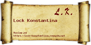 Lock Konstantina névjegykártya