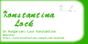 konstantina lock business card